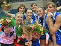 Волейболистки казанского "Динамо" в четвертый раз подряд стали чемпионками России Волейболистки казанского "Динамо" в четвертый раз подряд стали чемпионками России