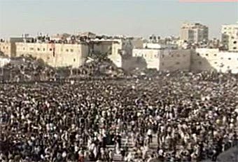 Съемки CNN с похорон Ясира Арафата в Рамалле