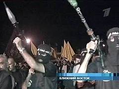 Палестинские боевики. Кадр Первого канала, архив