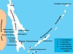 Карта Сахалина. Изображение с сайта: http://map.rin.ru/