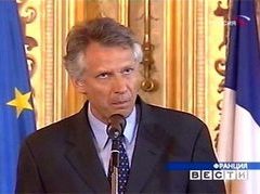 Доминик де Вильпен. Кадр телеканала "Россия"