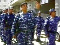 Палестинские силы безопасности в Тулькарме. Кадр Второго канала израильского телевидения