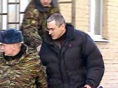 Михаил Ходорковский перед заседанием суда, кадр телеканала НТВ