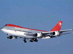 Самолет Northwest Airlines, фото с сайта авиакомпании Самолет Northwest Airlines, фото с сайта авиакомпании