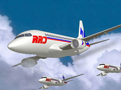 Самолет RRJ, иллюстрация с сайта КБ "Сухой" Самолет RRJ, иллюстрация с сайта КБ "Сухой"