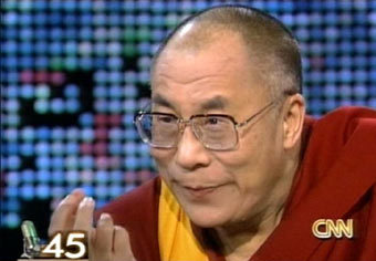 Далай-лама. Кадр телеканала CNN, архив