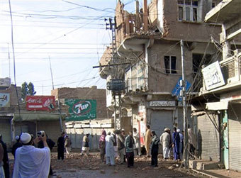 На месте боев в городе Мираншах. Фото AFP