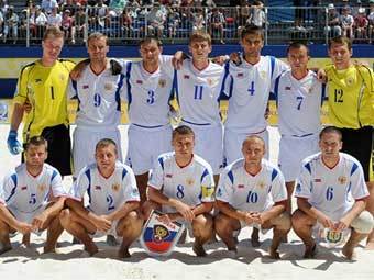 Сборная России по пляжному футболу. Фото с официального сайта чемпионата мира - 2008