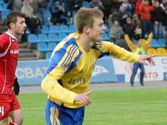 Автор победного гола в ворота "Андерлехта" Павел Нехайчик. Фото с сайта fcbate.by