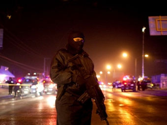 Федеральный полицейский на улице Сьюдад-Хуареса. Фото ©AFP