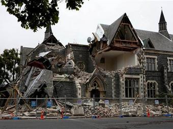 Последствия землетрясения в Крайстчече. Фото ©AP