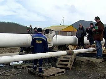 Газопровод в Сочи. Кадр телеканала "Россия 1"