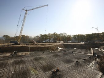 Строительство объектов саммита АТЭС 2012 года. Фото с сайта atec.primorsky.ru
