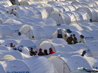 Лагерь для беженцев из Ливии в Тунисе. Фото ©AFP