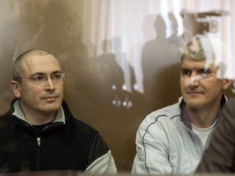 Михаил Ходорковский и Платон Лебедев. Фото Юрия Тимофеева, "Радио Свобода"