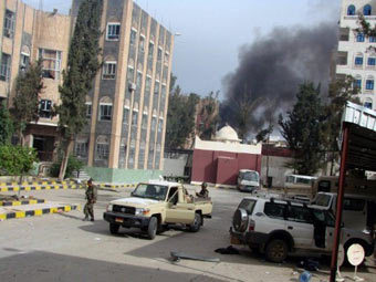 Район боев в столице Йемена. Фото ©AFP