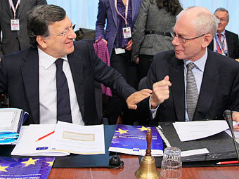 Жозе Баррозу и Херман Ван Ромпей. Фото Reuters
