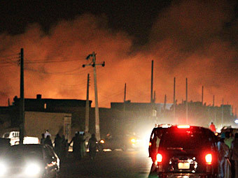 Пожар на заводе "Ярмук". Фото Reuters 