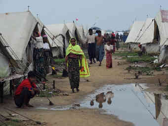 Лагерь мусульман-рохинджа в Мьянме. Фото ©AFP
