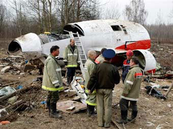 Место катастрофы самолета Леха Качиньского. Архивное фото ©AP