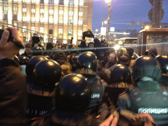 Полиция на Триумфальной площади. Фото @SazonPRO