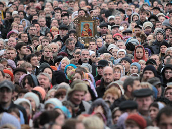 Крестный ход 4 ноября в Санкт-Петербурге. Фото РИА Новости, Игорь Руссак