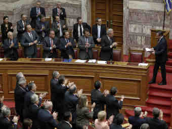 Заседание греческого парламента 11 ноября 2012 года. Фото Reuters