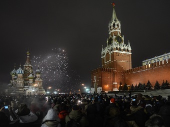 Празднование Нового года на Красной площади. Фото Владимира Астапковича, РИА Новости