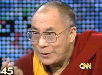Далай-лама. Кадр телеканала CNN