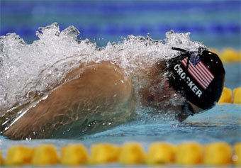 Американский пловец Ян Крокер на Олимпиаде в Афинах. Фото с официального сайта "Афины-2004"