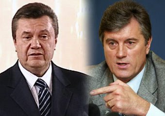 Виктор Янукович и Виктор Ющенко. Монтаж Lenta.Ru