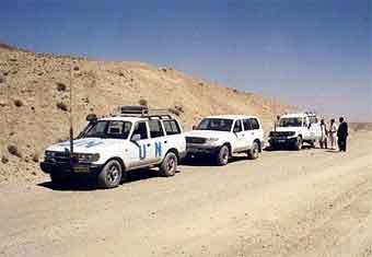 Автомобили ООН в Афганистане. Фото с сайта ООН