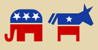 Слон и Осел - символы Республиканской и Демократической партий США