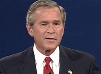 Президент США Джордж Буш. Кадр CNN
