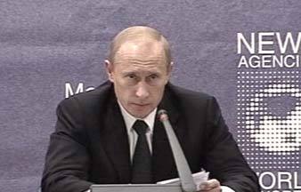 Президент России Владимир Путин. Съемка НТВ, архив, 2004 год