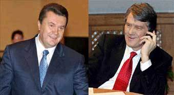 Кандидаты в президенты Украины Виктор Янукович (слева) и Виктор Ющенко. Фото Reuters