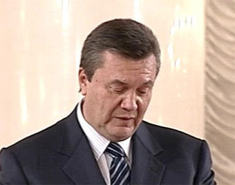 Премьер-министр Украины Виктор Янукович. Кадр НТВ