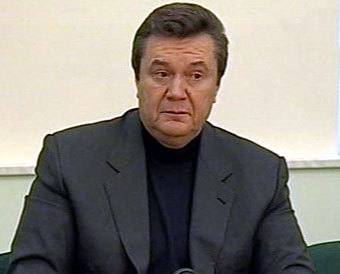 Виктор Янукович, кадр телеканала "Россия"